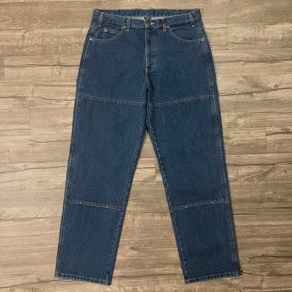 Dickies Relaxed Fit Double Knee Work Jeans Men's Size 36x32 Blue Denim Carpenter
